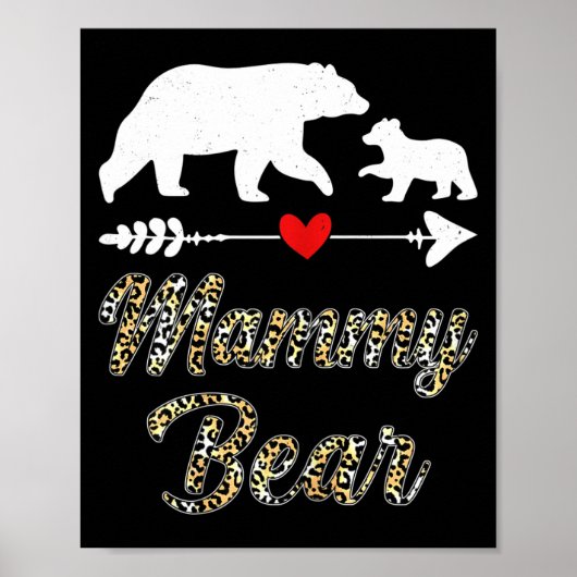 Poster Ourse maman ours maman léopard amusant ours maman  (Devant)