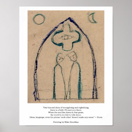 Poster Out Beyond ideas poem by Rumi (Devant)