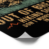 Poster Out Of Breath Hiking Society Funny Mountain Climbi (Coin)