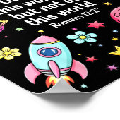 Poster Out Of This World Spaceship Planet Galaxy Christia (Coin)