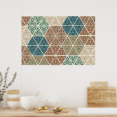 Poster Outdoor | Blue & Green Tribal Pattern (Cuisine)