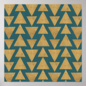 Poster Outdoor | Gold & Dark Teal Pattern (Devant)