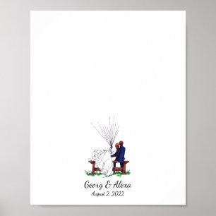 Poster Outdoor Love Mariage Couple empreintes digitales L