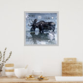 Poster Outdoorsman rustique sauvage faune taureau orignal (Cuisine)