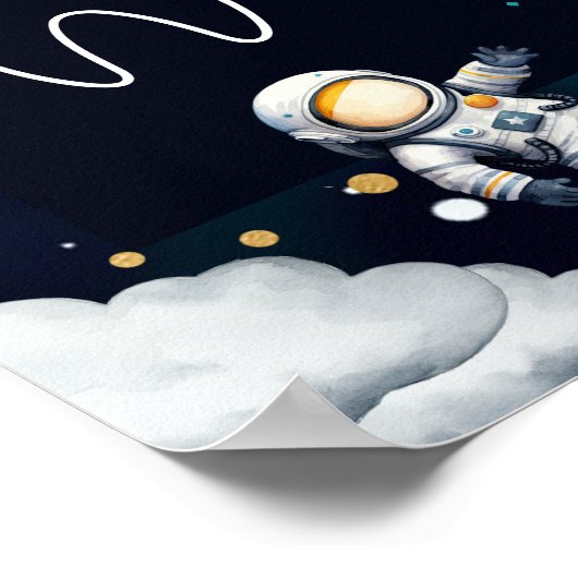 Poster Outer Space My First Year Milestone (Coin)