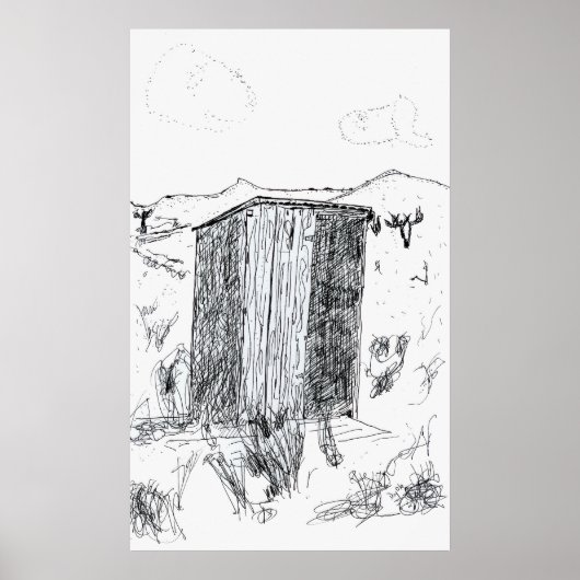 Poster Outhouse, Gemfield, Nevada (Devant)