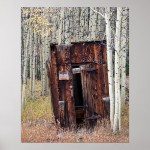 Poster Outhouse rustique à Aspen St Elmo Colorado