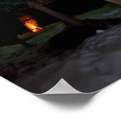 Poster Outhouse sous l'Aurora d'hiver (Coin)