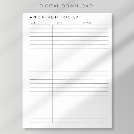 Poster outil de suivi de rendez-vous moderne simple et im