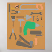 Poster Outils d'artisan (Devant)