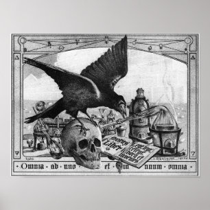 Poster Outils de laboratoire d'alchimie pour le grand tra