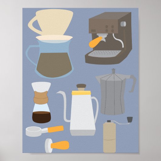Poster Outils de machine à café (Devant)