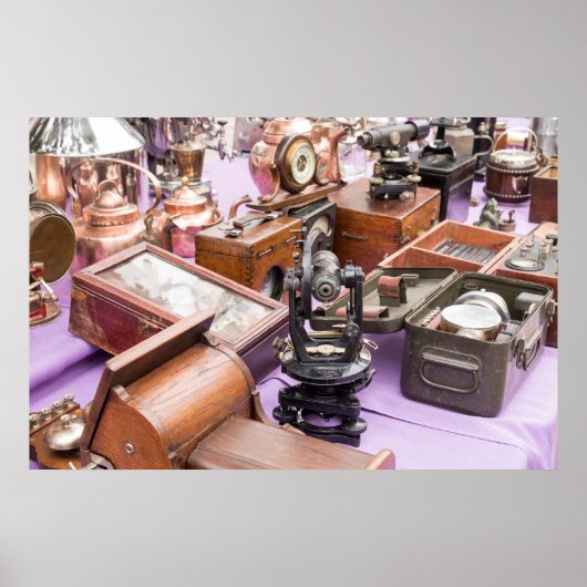 Poster Outils de navigation maritime antiques (Devant)