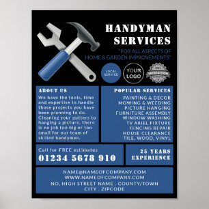Poster Outils de réparation, Handyman Publicité