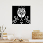 Poster Outils de travail et Lions (Cuisine)