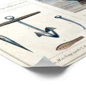 Poster Outils nautiques vintages du commerce maritime (Coin)