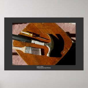 Poster Outils sur des selles