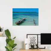 Poster Outrigger Canoe In Shallow Ocean (Bureau à domicile)