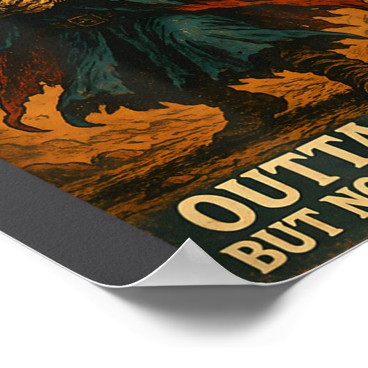 Poster Outta Spells But Not Outta Shells Wizard Fantasy M (Coin)