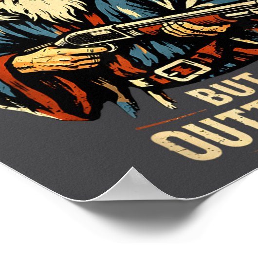 Poster Outta Spells But Not Outta Shells Wizard Fantasy M (Coin)