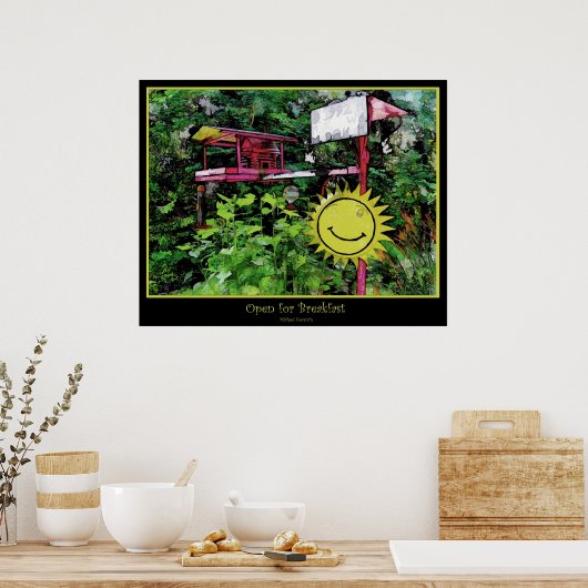 Poster Ouvert pour le petit-déjeuner (Cuisine)