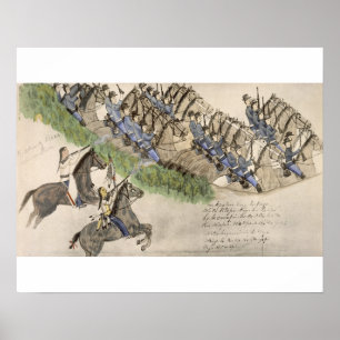 Poster Ouverture de la bataille de la petite corne (encre