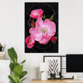 Poster ouverture de minuscule rosebud (Bureau à domicile)