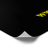 Poster Ouverture du Grand Jaune noir | Ajouter votre logo (Coin)