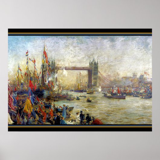 Poster Ouverture du Tower Bridge Londres 1895 (Devant)