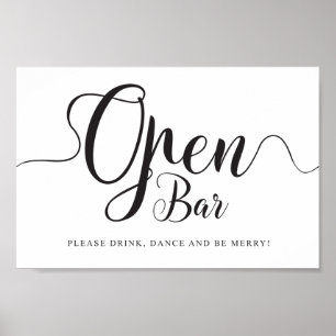 Poster Ouvrez la barre de signature. Boissons Gratuites R