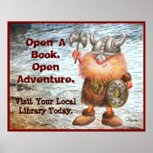 Poster Ouvrez Un Livre. Open Adventure.