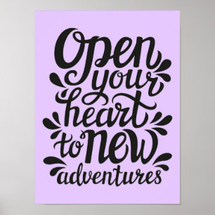 Poster Ouvrez votre coeur à de nouvelles aventures