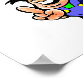 Poster Ouvrier de construction de mécanique de dessin ani (Coin)