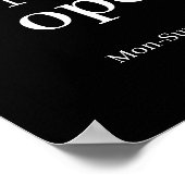 Poster Ouvrir | Horaires d'ouverture des affaires Logo No (Coin)