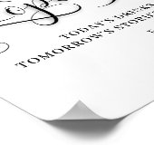 Poster Ouvrir le panneau du jour de mariage de la barre (Coin)