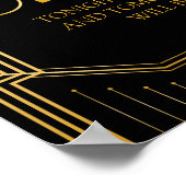 Poster Ouvrir le panneau Mariage de barre | Gatsby Art Dé (Coin)