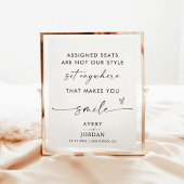 Poster Ouvrir le panneau Mariage de siège | Aucun siège a