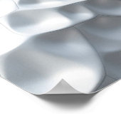 Poster Ovales blancs mielleux : Un W Abstrait Biomorphiqu (Coin)