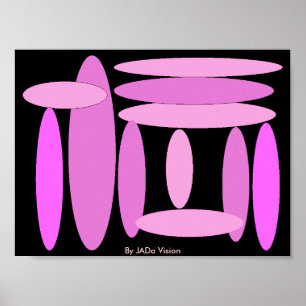 Poster Ovales roses