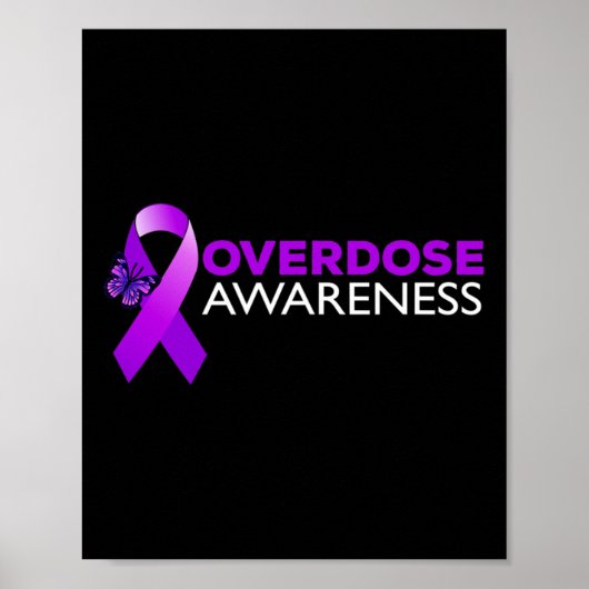 Poster Overdose Awareness I Wear Purple (Devant)