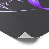 Poster Overdose Awareness Month Purple Ribbon Heart Suprt (Coin)