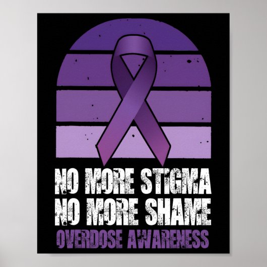 Poster Overdose Awareness No More Stigma No More Shame (Devant)