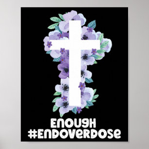 Poster overdose chrétienne de ruban pourpre overdose Aw