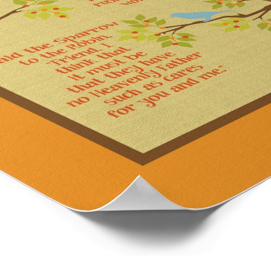 Poster "Overheard in an Orchard" (Robin & Sparrow) (Coin)