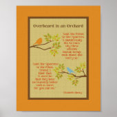 Poster "Overheard in an Orchard" (Robin & Sparrow) (Devant)