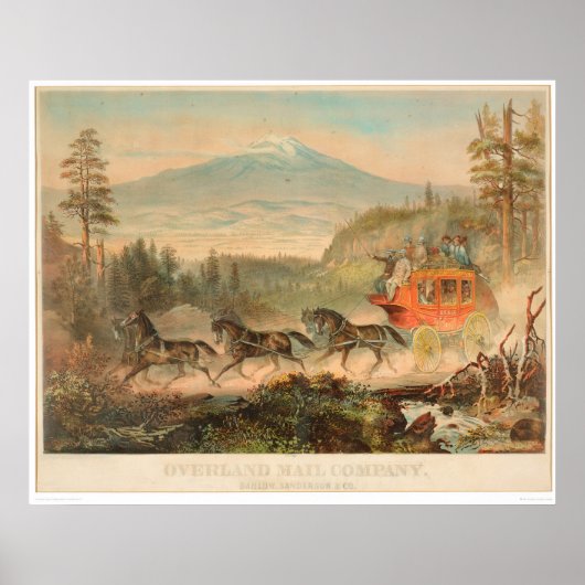 Poster Overland Mail Company (1268A) (Devant)