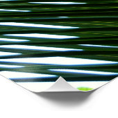 Poster Overlapping Palm Fronds Tropical Green Abstract (Coin)