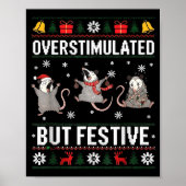 Poster Overstimulated But Festive Ossum Ugly Sweater Chri (Devant)