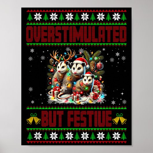 Poster Overstimulated But Festive Ssum Christmas Ugly Xma (Devant)
