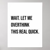 Poster Overthinking Joke funny (Devant)